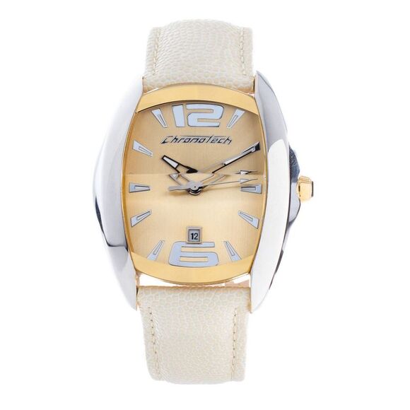 Chronotech Black Leather Dress Watch main image 0